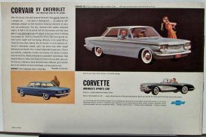 1960 Chevrolet Impala Belair Biscayne Wagons Corvair Corvette Sales Brochure Sm