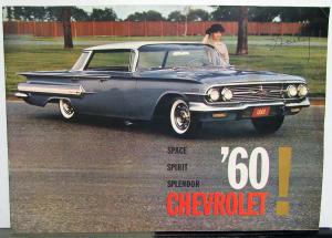 1960 Chevrolet Impala Bel Air Biscayne Wagons Corvair Corvette Sales Brochure