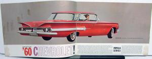 1960 Chevrolet Impala Bel Air Biscayne Wagons Corvair Corvette Sales Brochure