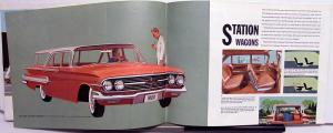 1960 Chevrolet Impala Bel Air Biscayne Wagons Corvair Corvette Sales Brochure