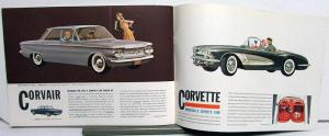 1960 Chevrolet Impala Bel Air Biscayne Wagons Corvair Corvette Sales Brochure