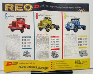 1961 REO Truck Models D-303 D-403 D-503 D-603 D-703 D-633 D-733 Sales Brochure