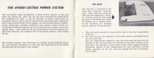 1961 Chevrolet Operation and Care Convertible Top Instruction Owners Manual Orig