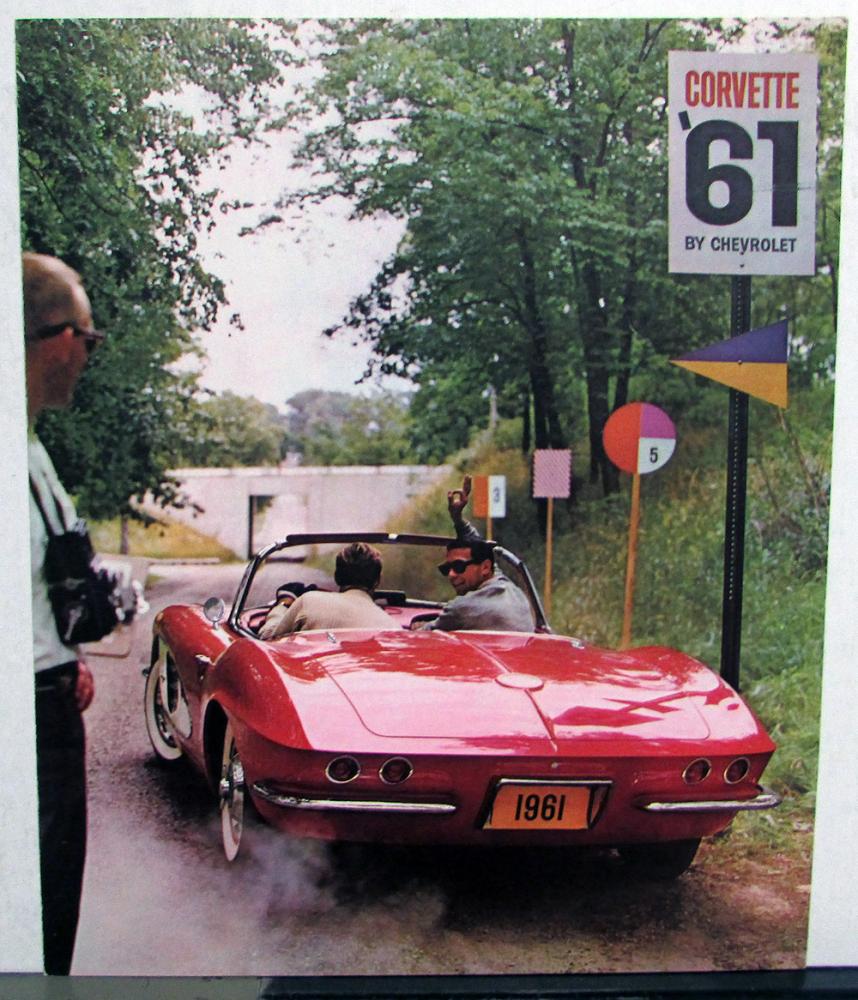 1961 Chevrolet Corvette Color Sales Folder Brochure With Specifications Original