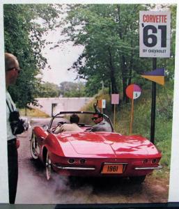 1961 Chevrolet Corvette Color Sales Folder Brochure With Specifications Original