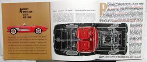 1961 Chevrolet Corvette Color Sales Folder Brochure With Specifications Original