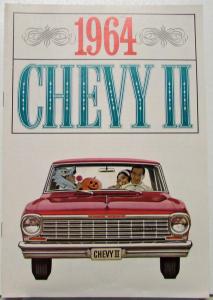 1964 Chevrolet Chevy II Nova Sales Brochure Turquoise Wording Cover Original