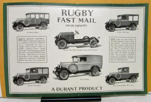 1929 Rugby Truck Express and Fast Mail Sales Folder and Specifications