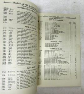 1920 Selden Truck Types Models JCB & JCBL Parts List Manual