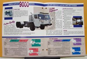 1991 Simon Truck 9000 Series Model Sales Brochure On Off Highway