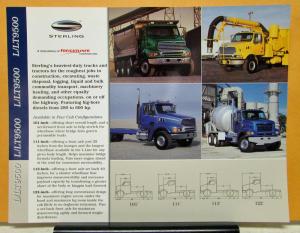 2000 Sterling Truck Model L/LT9500 Specification Sheet