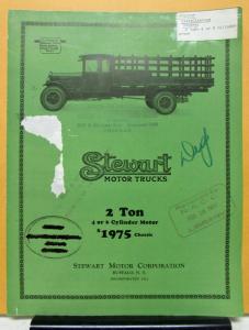 1928 Stewart Truck Model 25 & 25X Sales Folder With Specifications & Price