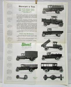 1928 Stewart Truck Model 25 & 25X Sales Folder With Specifications & Price