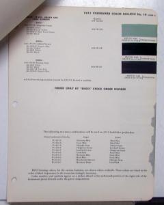 1953 Studebaker Truck Paint Chip Bulletin No 19