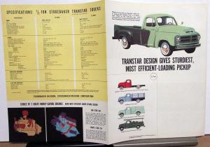 1956 Studebaker Truck Model 2E5 2E7 Sales Brochure With Specifications