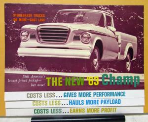 1963 Studebaker Truck Champ Sales Brochure With Tabs and Specifications