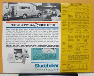 1963 Studebaker Truck Champ Sales Brochure With Tabs and Specifications