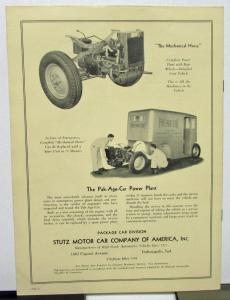 1933 Stutz Pak Age Car Package Division The Mechanical Horse Sales Brochure