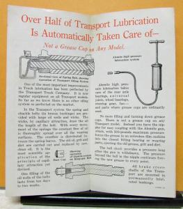 1915 1916 1917 1918 1919 1920 Transport Chassis Lubrication Sales Brochure