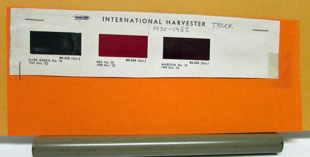 1939 1940 1947 1948 1949 1950 1952 International Harvester Truck Paint Chips