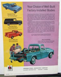 1961 International Harvester Model C 100 Light Duty Truck Pickup Sales Brochure