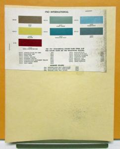 1963 International Harvester Truck Paint Chips