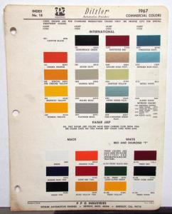 1967 International Harvester Truck Paint Chips Includes Mack White REO Diamond T