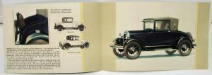 1928 Ford Model A Sport Coupe Car Color Folder Original With Specifications