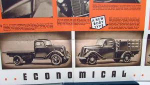 1937 Ford V8 Truck Commercial Car Sales Folder & Woody Station Wagon Original