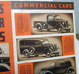 1937 Ford V8 Truck Commercial Car Sales Folder & Woody Station Wagon Original