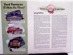 1947 Ford Car Sportsman Convertible Coupe Sedan Wagon Color Sales Folder Orig