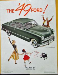 1949 Ford Car Custom Sedan Fordor Tudor Convertible Coupe Wagon Sales Folder