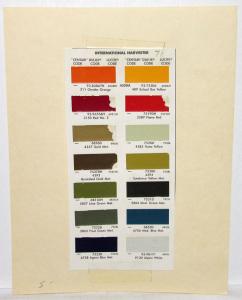 1972 International Harvester Truck Paint Chips Centari Dulux Lucite Codes