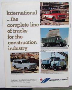 1973 International IHC Paystar Truck 5050 5070 Sales Brochure & Specifications
