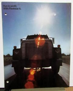 1975 International Harvester Fleetstar Truck Run To Profit Sales Brochure