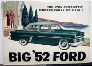 1952 Ford Mainline Customline Crestline Color Sales Folder XL Original