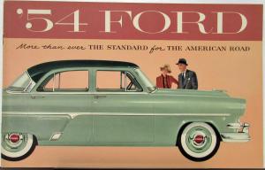 1954 Ford Mainline Customline Crestline Cars XL Sales Brochure Original Color