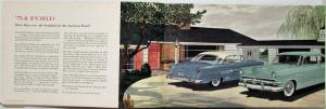 1954 Ford Mainline Customline Crestline Cars XL Sales Brochure Original Color