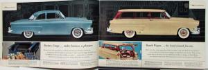 1954 Ford Mainline Customline Crestline Cars XL Sales Brochure Original Color