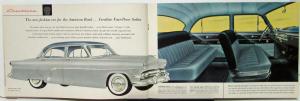 1954 Ford Mainline Customline Crestline Cars XL Sales Brochure Original Color