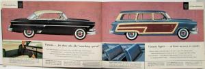 1954 Ford Mainline Customline Crestline Cars XL Sales Brochure Original Color