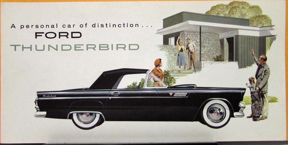 1955 Ford Thunderbird Color Sales Folder A Personal Car Of Distinction Original