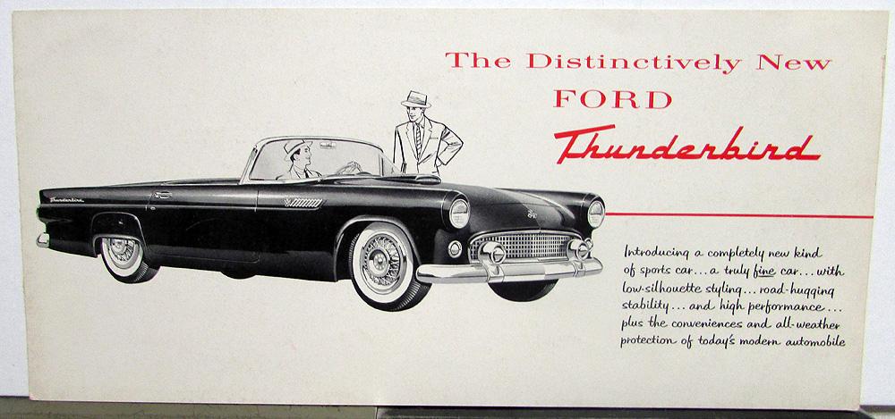 1955 Ford Thunderbird Sales Folder The Distinctively New Ford TB Original