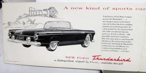 1955 Ford Thunderbird Sales Folder The Distinctively New Ford TB Original