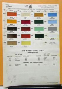 1979 International Harvester Truck Paint Chips By Ditzler