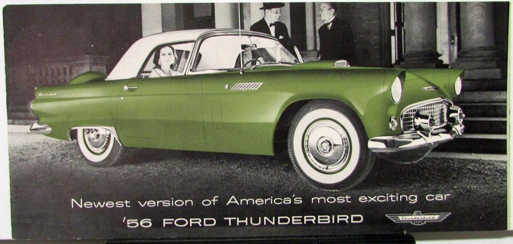 1956 Ford Thunderbird V8 Lifeguard Design Sales Folder Original