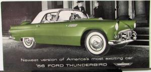 1956 Ford Thunderbird V8 Lifeguard Design Sales Folder Original
