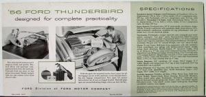 1956 Ford Thunderbird V8 Lifeguard Design Sales Folder Original