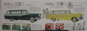 1956 Ford Station Wagons Custom Ranch Parklane Country Squire Sales Brochure