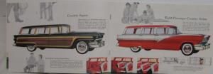 1956 Ford Station Wagons Custom Ranch Parklane Country Squire Sales Brochure